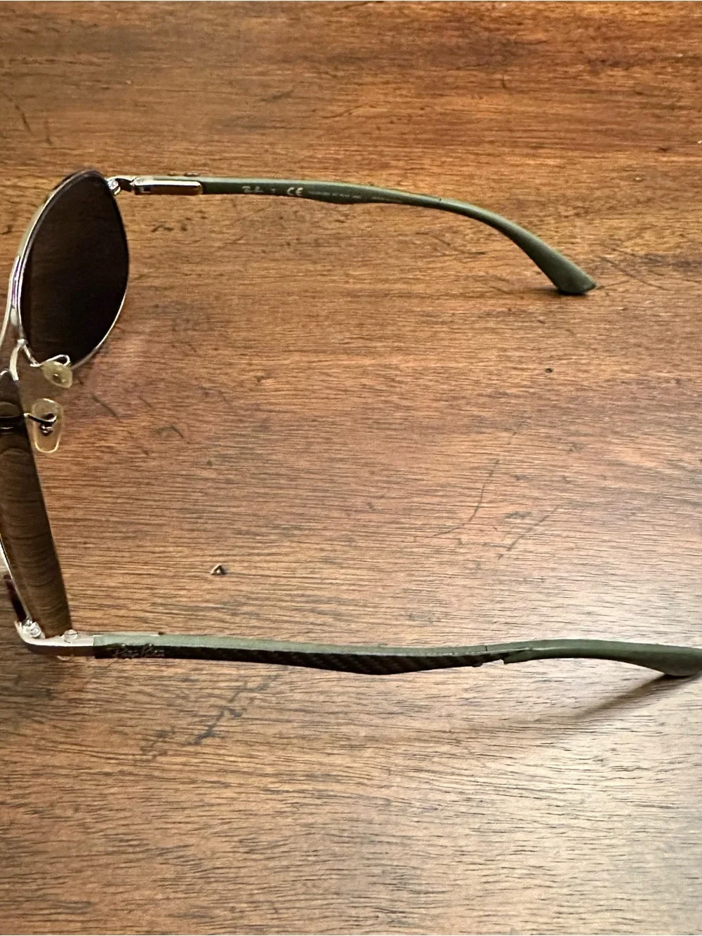 Carbon Fibre - RB8313 004/N5 61-13 - Polished Gunmetal - Green Polarized